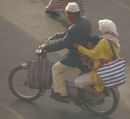Moroccans on Motor Cycle, Place Jemaa el-Fna, Marrakech